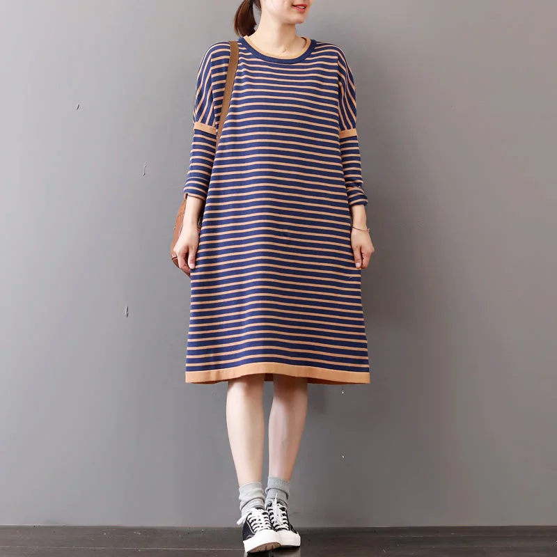 chunky striped sweater dress oversize o neck winter dresses Elegant long sleeve winter dress Long Knit Sweater Dress chunky striped sweater dress oversize o neck winter dresses Elegant long sleeve winter dress Long Knit Sweater Dress