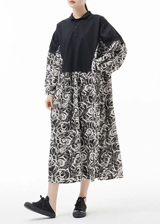 Simple Colorblock Peter Pan Collar print Patchwork Chiffon shirt Dress Spring Shirt Dress Outfit Simple Colorblock Peter Pan Collar print Patchwork Chiffon shirt Dress Spring Shirt Dress Outfit