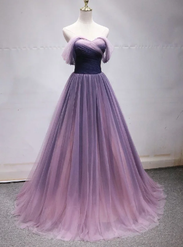 Off Shoulder Tulle Long Ombre Prom Dresses, Princess Formal Gown OP870 Casual Tulle Dress Off Shoulder Tulle Long Ombre Prom Dresses, Princess Formal Gown OP870 Casual Tulle Dress