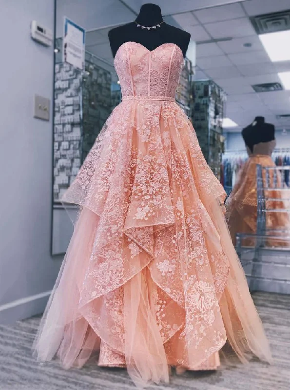 Sweetheart Neck Tulle Long Prom Dress Princess Sweet 16 Dress OP651 Bohemian Tulle Dress Sweetheart Neck Tulle Long Prom Dress Princess Sweet 16 Dress OP651 Bohemian Tulle Dress