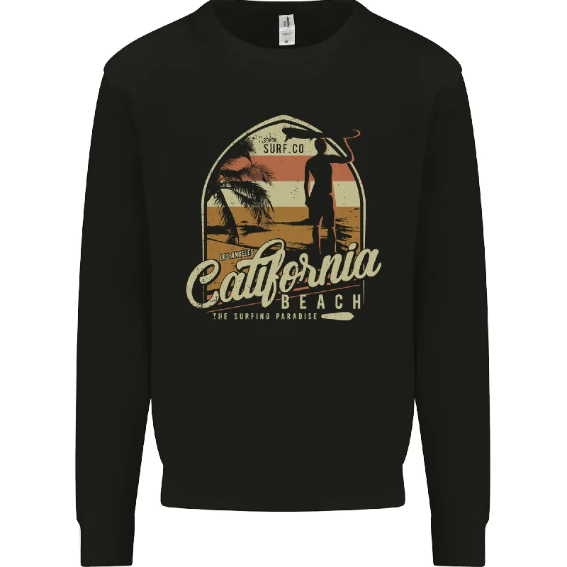 California Beach Surfing Surf Surfer Mens Sweatshirt Jumper