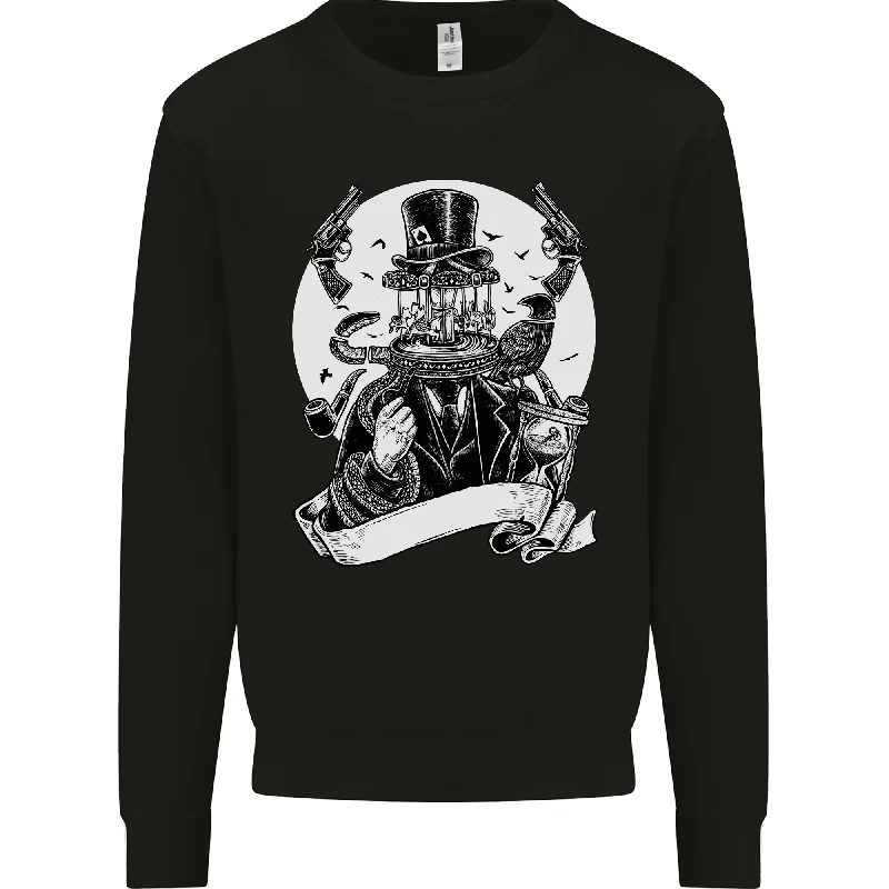 Carrousel Head Weird Man With Guns Mens Sweatshirt Jumper
