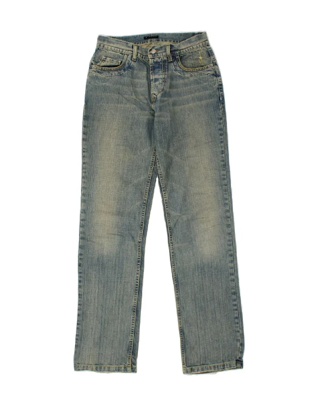 SISLEY Womens Straight Jeans W29 L32  Blue Cotton