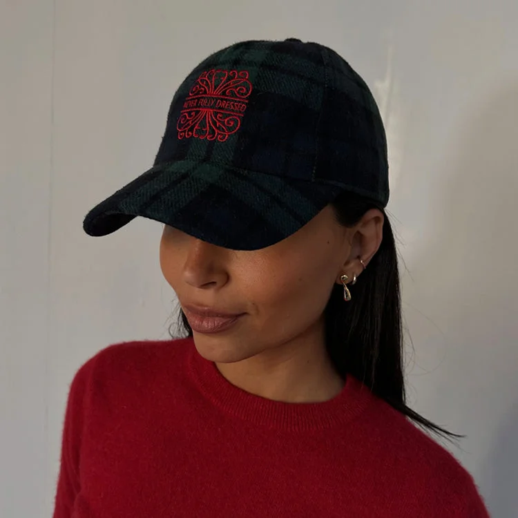 Navy Tartan NFD Cap Soft Sweatshirts with Logo