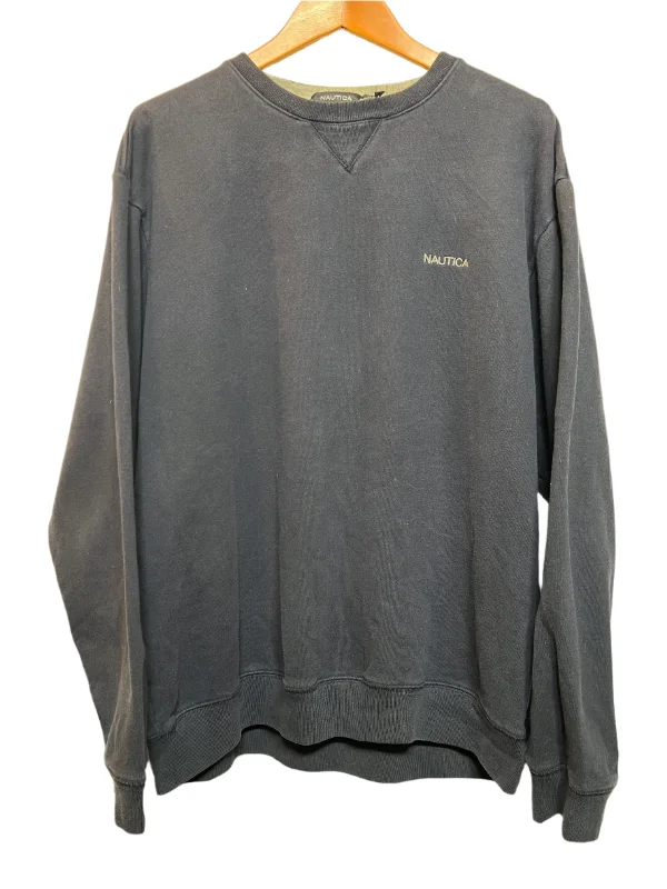 Nautica Navy Sweatshirt (Size XL) Basic Hoodie Sweatshirt Look