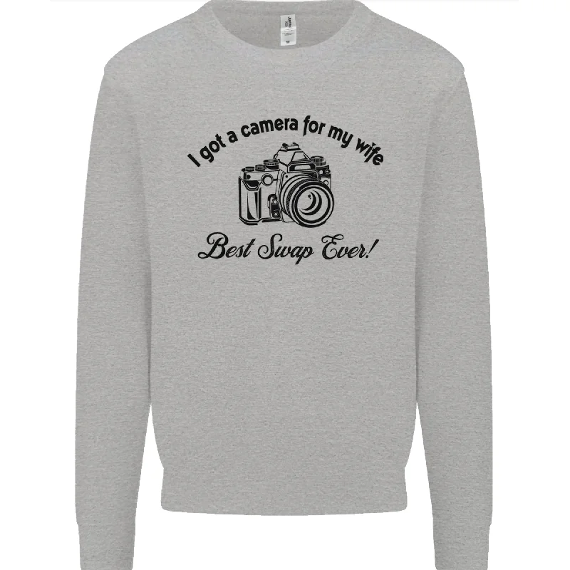 Camera for My Wife Photographer Photography Mens Sweatshirt Jumper