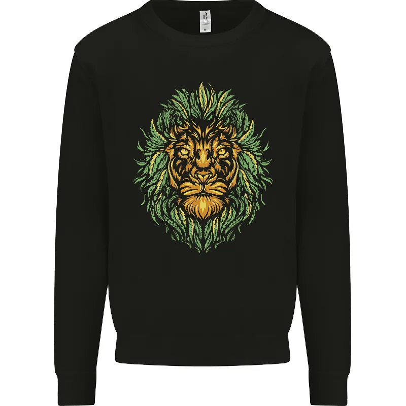 Cannabis Lion Weed Marijuana Weed Mens Sweatshirt Jumper