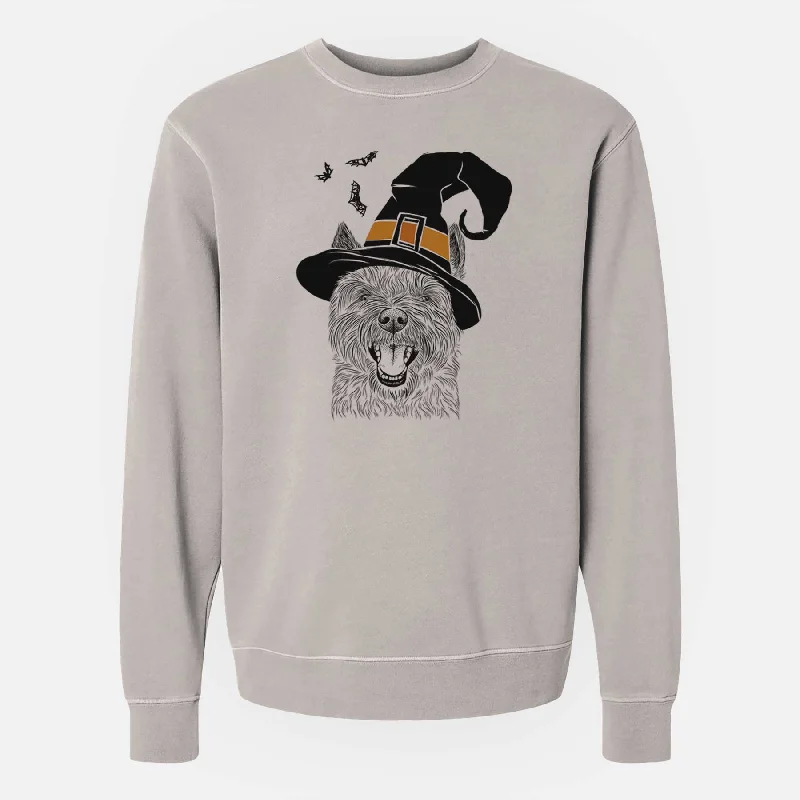Witch Jeff the Cairn Terrier - Unisex Pigment Dyed Crew Sweatshirt