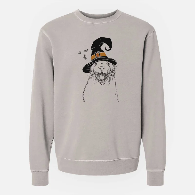 Witch Jasper the River Otter - Unisex Pigment Dyed Crew Sweatshirt