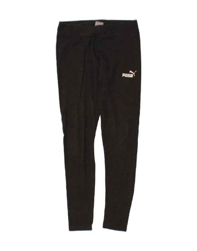 PUMA Womens Leggings UK 14 Medium Grey Flecked