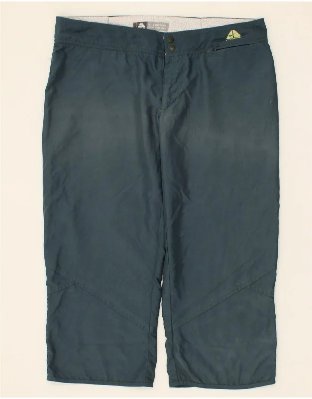 NIKE Womens Capri Trousers US 10 Large W34 L20  Green Polyester