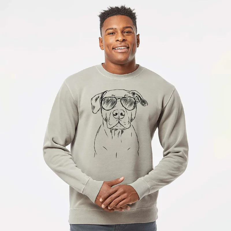 Aviator Kadin the Pitbull - Unisex Pigment Dyed Crew Sweatshirt