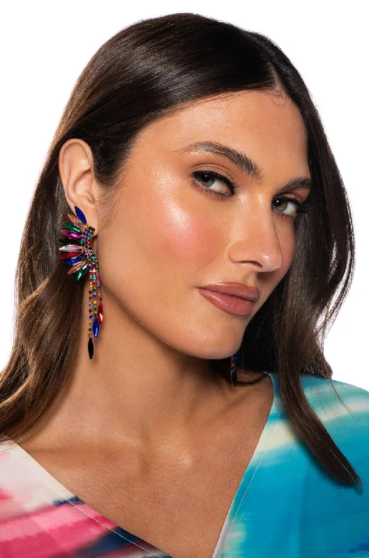 FIERCELY MULTI COLOR STATEMENT EARRING