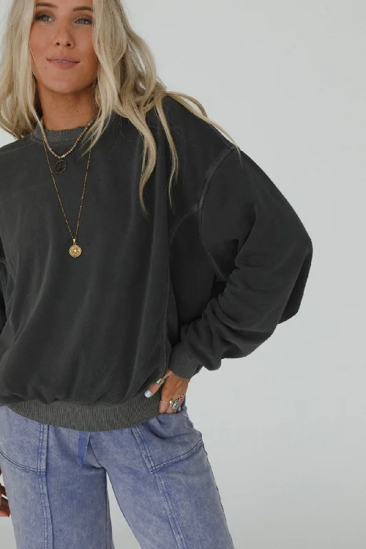 Summit Cozy Pullover - Ash Black