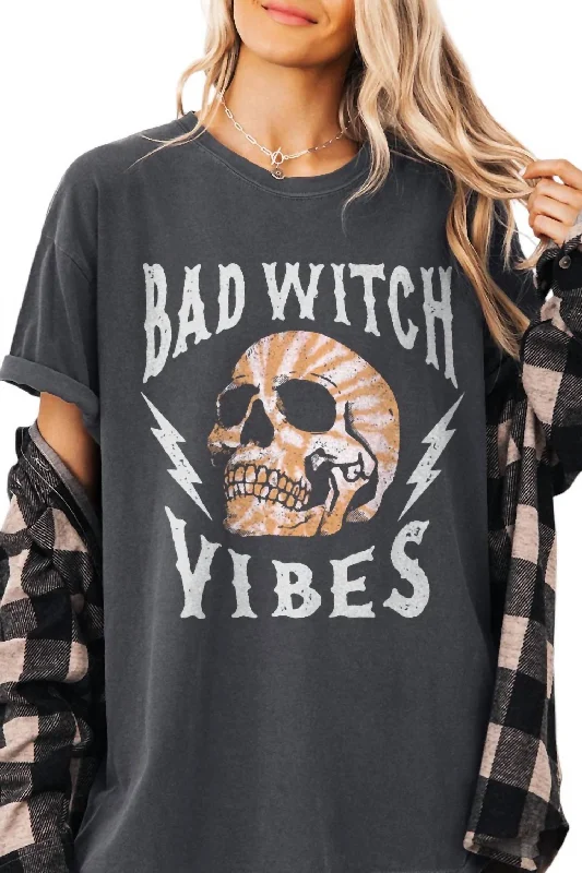 Bad Witch Vibes T-Shirt In Pepper