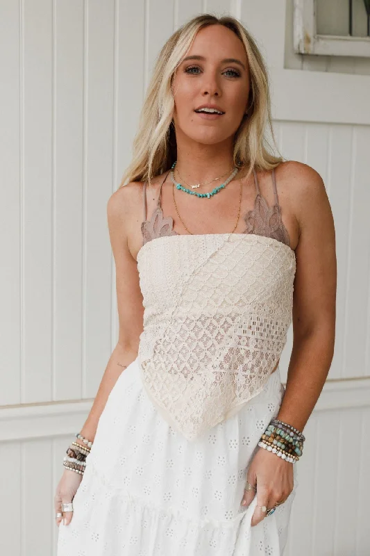 Echo Bandana Top - Ecru