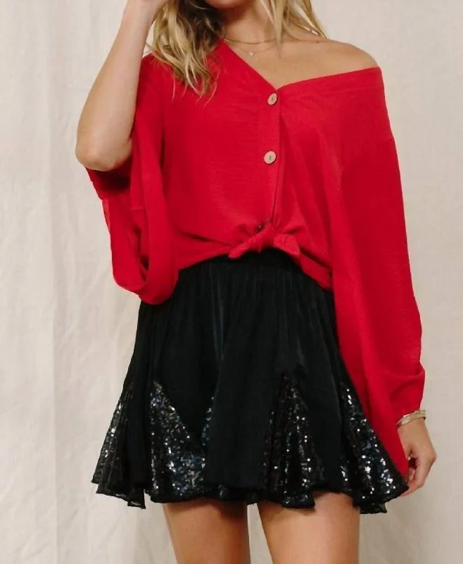 Royale Top In Red
