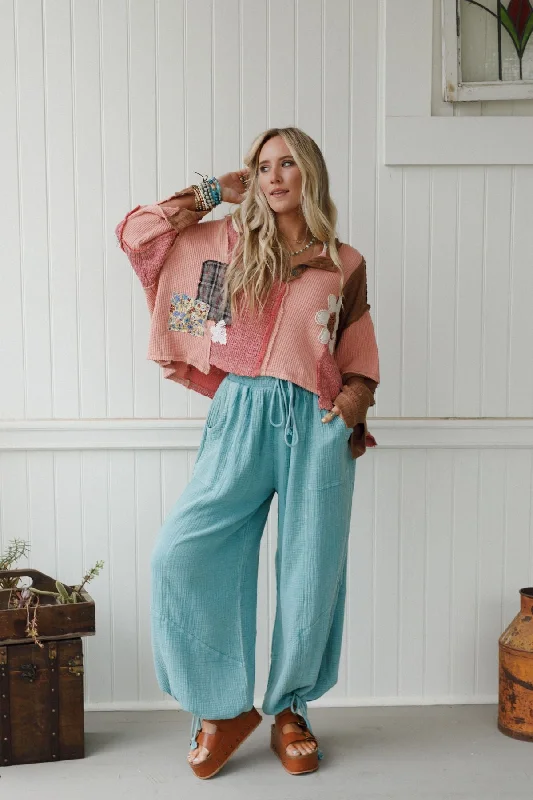 Huxley Patchwork Top - Apricot