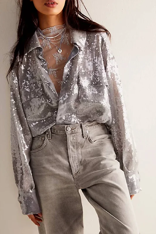 Disco Margarita Button Down Shirt In Rocket