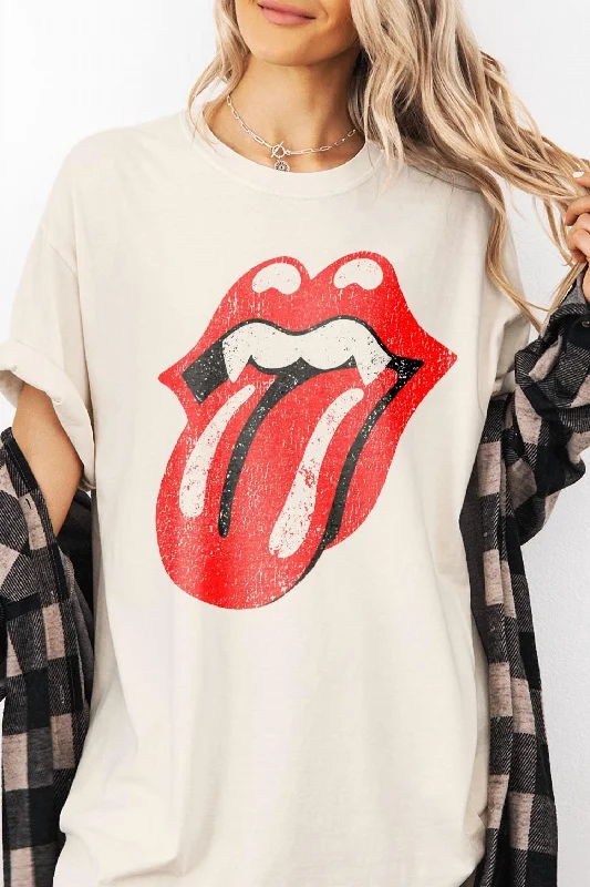 Vampire Lips Halloween T-Shirt In Ivory