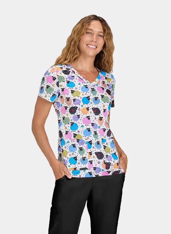 Koi Basics Rosalie Scrub Top - Find The Black Sheep (Artist Series)