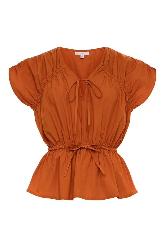 Camille Top In Gold Flame