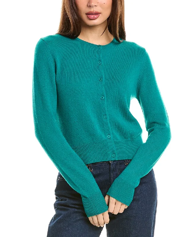 Forte Cashmere Cropped Cashmere Cardigan Best sweaters for travel