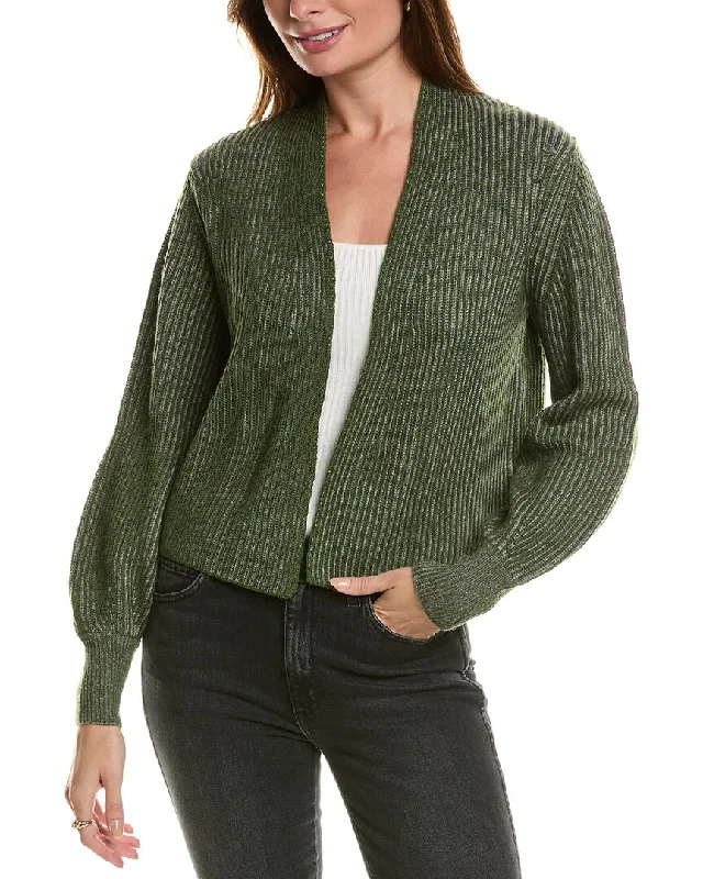 Forte Cashmere Plaited Wool & Cashmere-Blend Cardigan Fleece sweaters