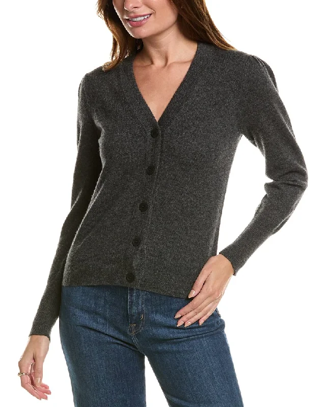 Forte Cashmere Buttoned Short Cashmere Cardigan Classic sweaters