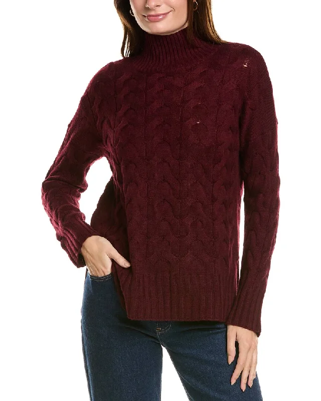 Forte Cashmere Luxe Cable Funnel Neck Wool & Cashmere-Blend Tunic Zara sweaters