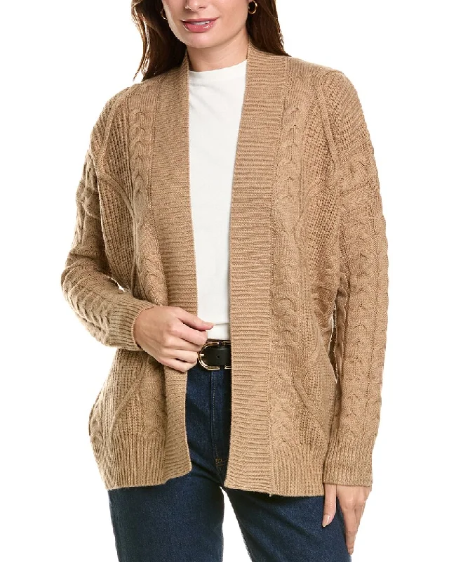 Forte Cashmere Luxe Cable Wool & Cashmere-Blend Cardigan Lightweight sweaters for spring Forte Cashmere Luxe Cable Wool & Cashmere-Blend Cardigan Lightweight sweaters for spring
