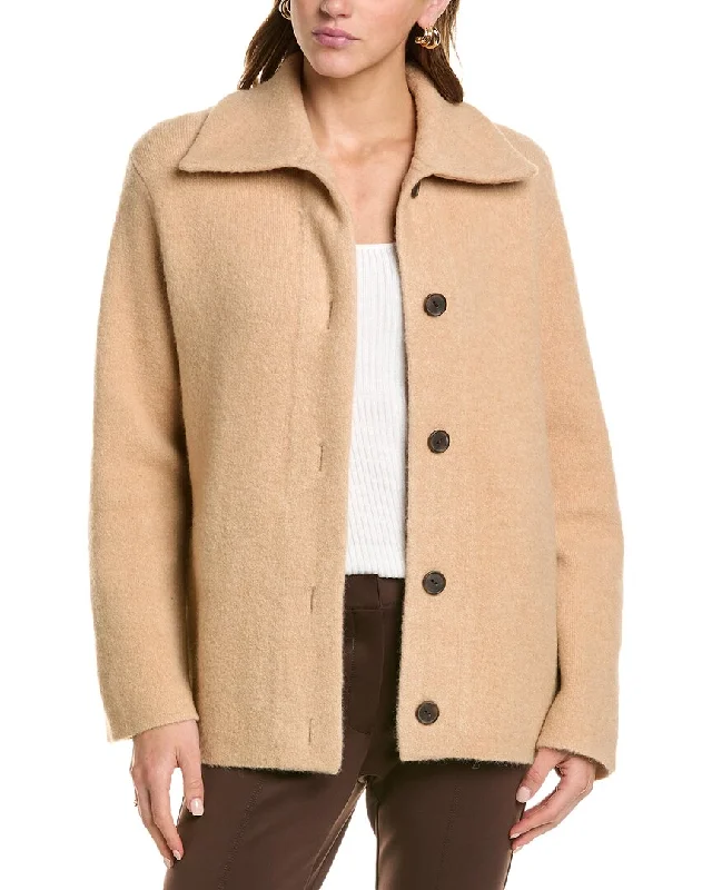Vince Button Collar Wool & Alpaca-Blend Cardigan Canada Goose sweaters