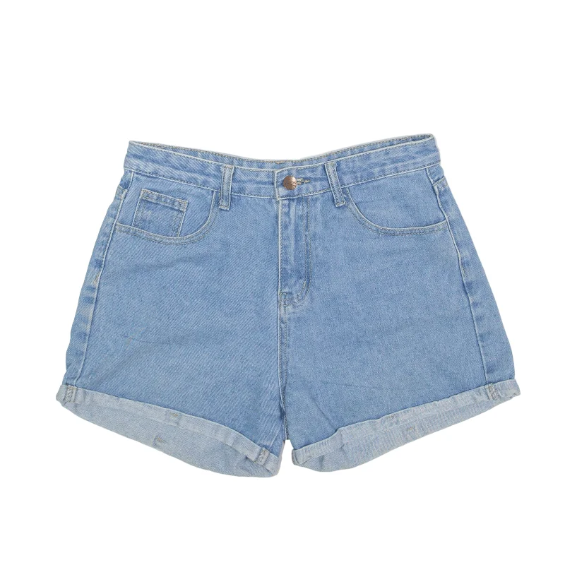 Denim Shorts Blue Regular Womens S W28 Fall sweaters
