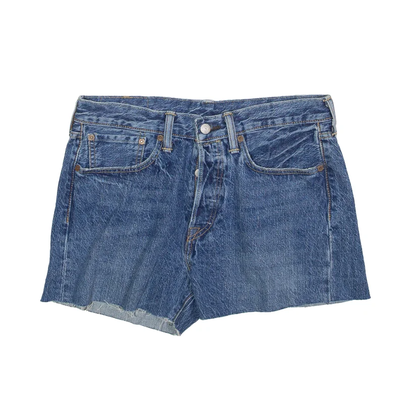 LEVI'S 501 CT Raw Hem Denim Shorts Blue Regular Womens M W30 Zara sweaters