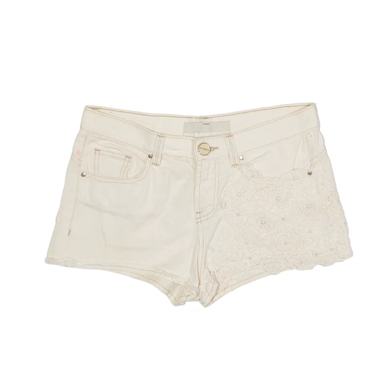 PINKO TAG Crochet Chino Shorts Cream Regular Womens S W28 Best sweaters for casual wear PINKO TAG Crochet Chino Shorts Cream Regular Womens S W28 Best sweaters for casual wear