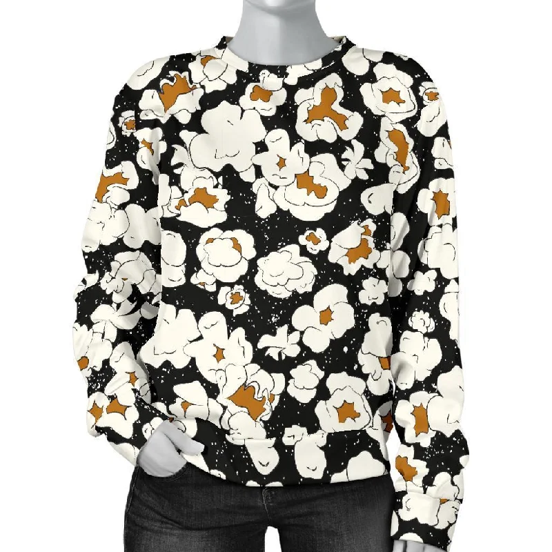Popcorn Pattern Print Women's Sweatshirt North Face sweaters