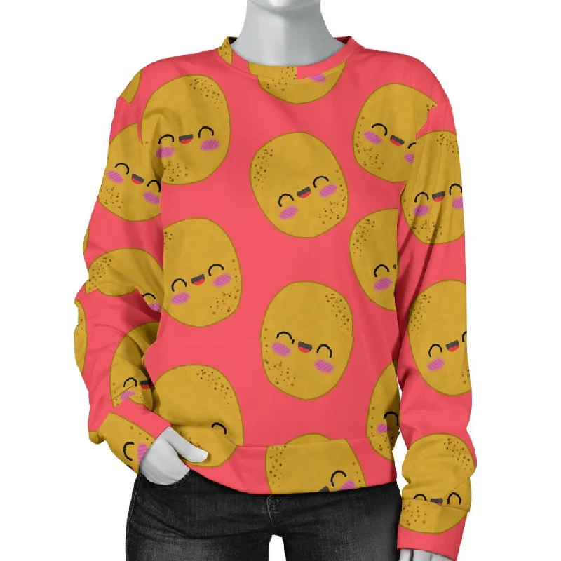 Potato Smile Pattern Print Women's Sweatshirt Affordable sweaters