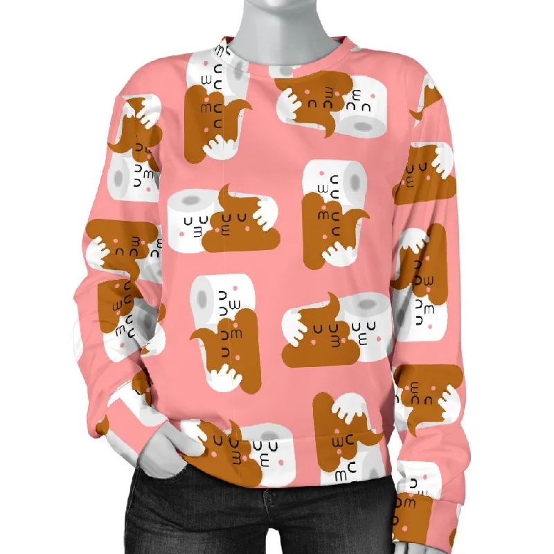 Print Pattern Emoji Poop Women's Sweatshirt Canada Goose sweaters