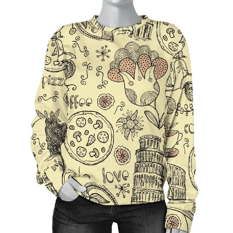 Rome Pattern Print Women's Sweatshirt Date night sweaters