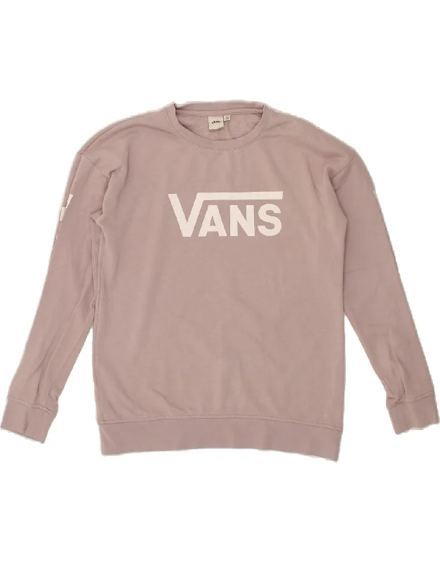 VANS Womens Oversized Graphic Sweatshirt Jumper UK 10 Small Pink Cotton Trendy oversized sweaters VANS Womens Oversized Graphic Sweatshirt Jumper UK 10 Small Pink Cotton Trendy oversized sweaters
