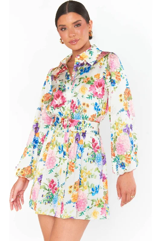 CARRIE COLLARED DRESS Cute floral print mini dresses