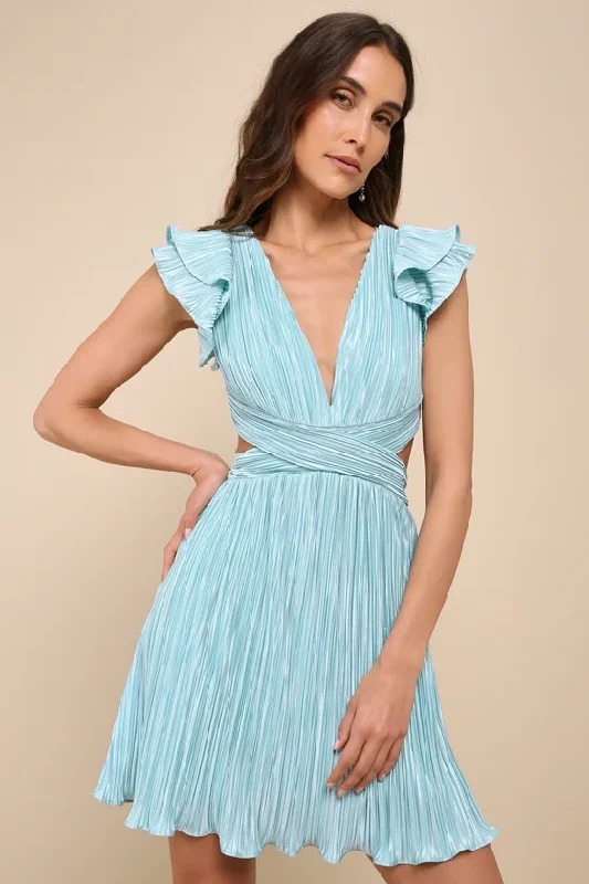 LACE-UP MINI DRESS Formal mini dresses