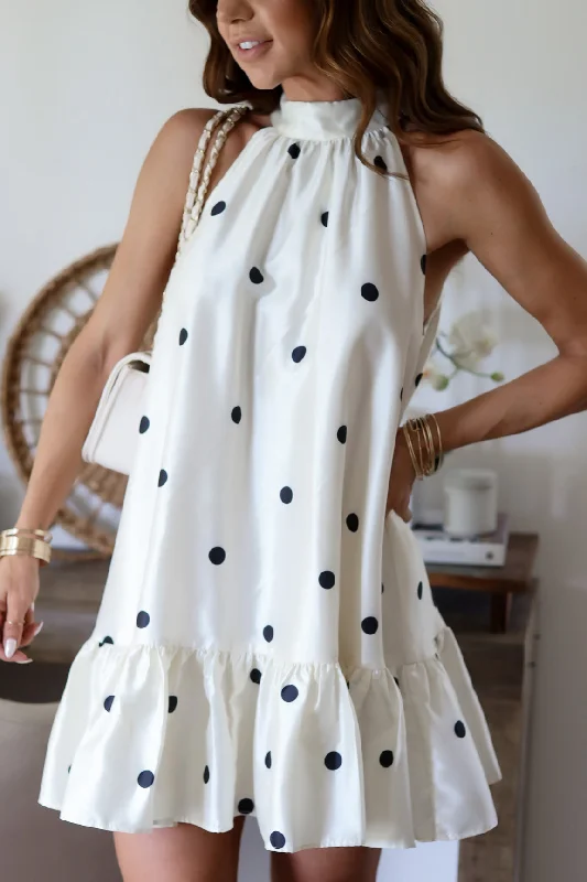 Willa Polka Dot Mini- Ivory Office mini dresses