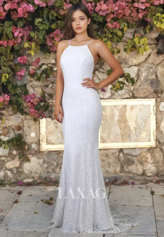 Halter Backless Lace Sleek Satin Mermaid Wedding Dress with Train Luxury Wedding Dress Halter Backless Lace Sleek Satin Mermaid Wedding Dress with Train Luxury Wedding Dress