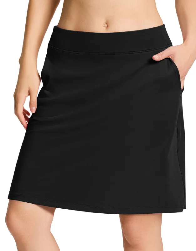 Modest Knee Length Skort, 4 Pockets, 20" Lounge unclassified skirts