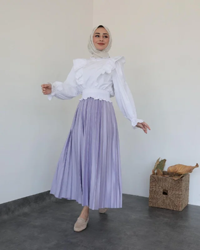 PLEAT LAD FAS SKIRT PURPLE 4203-05 HE Unique unclassified skirts