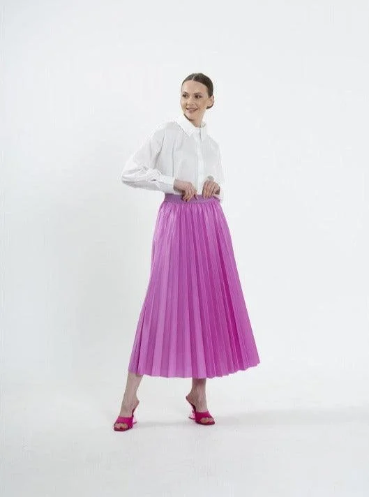 PLEAT LAD FAS SKIRT PINK VIOLET 4203-13 HE Neutral tone unclassified skirts