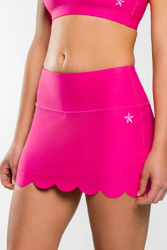 Scalloped Skirt in Hyper Pink Everyday wear unclassified skirts