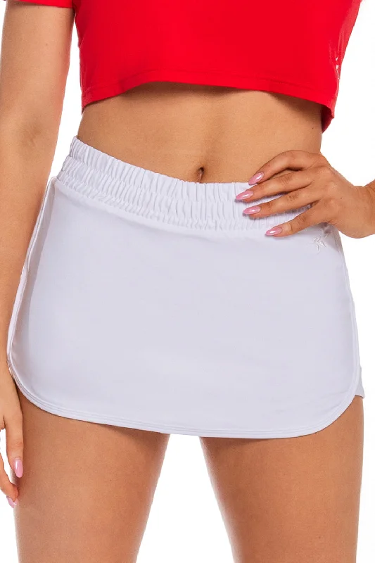 Sports Skirt in White Denim unclassified skirts