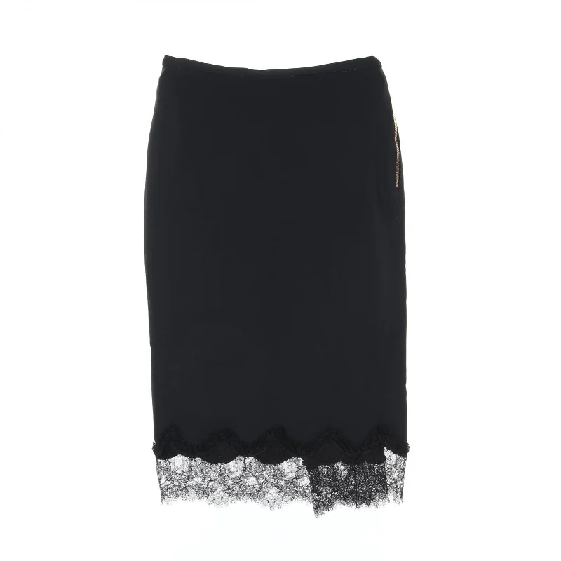 Viscose Skirt Black ROPM350627 Soft fabric unclassified skirts
